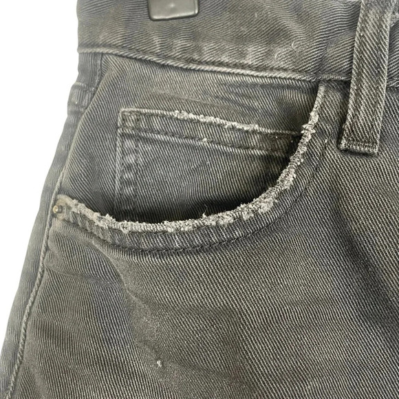 Current/Elliott Black Denim Mini Skirt w/ frayed hem • Size 27 - Picture 4 of 6